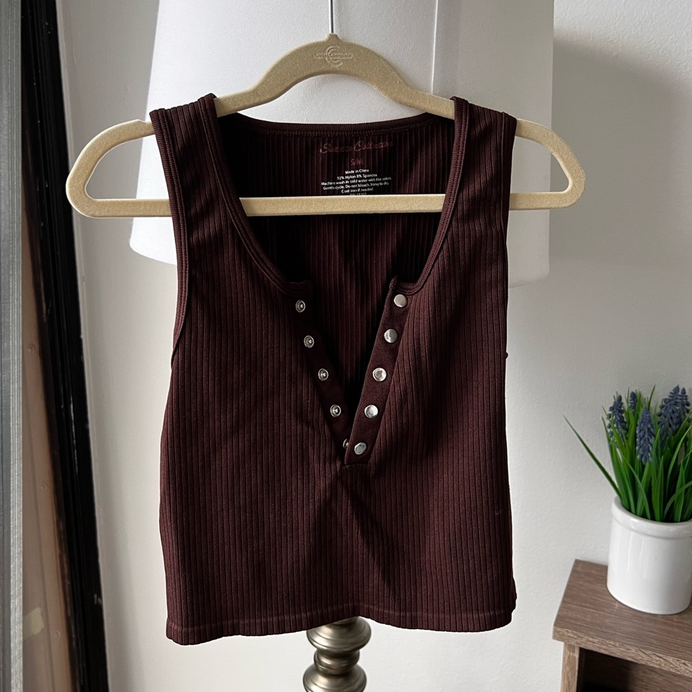 S/M brown top excellent condition